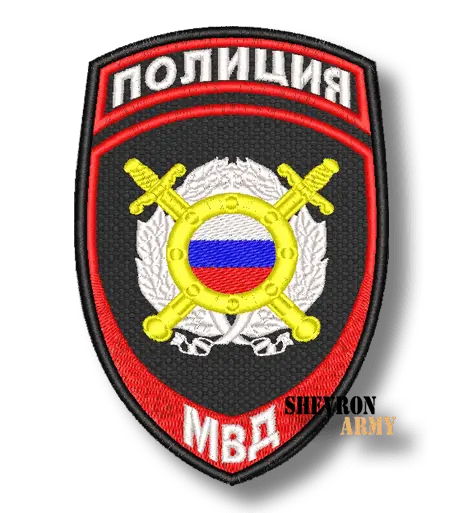 Нарукавный знак МВД Охрана общественного порядка на черном фоне