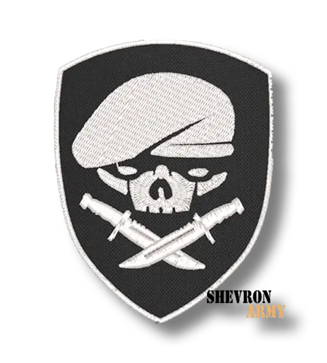 Нашивка AirSoft череп в берете