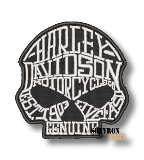 Нашивка Harley Davidson череп