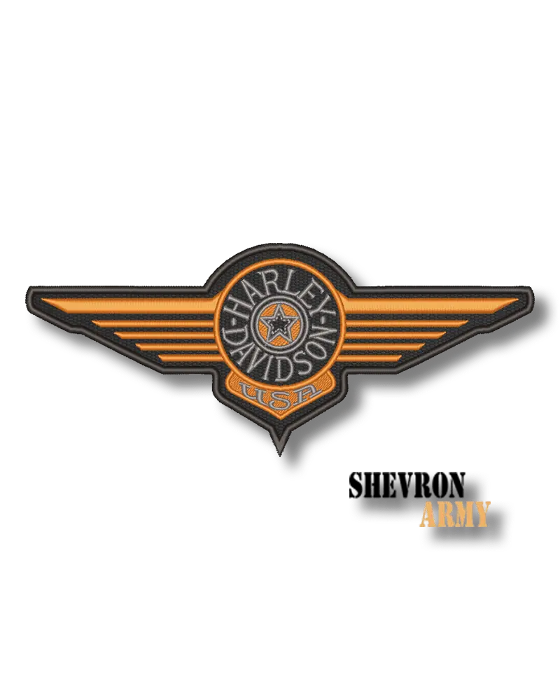 Нашивка Harley Davidson крылья вариант 3