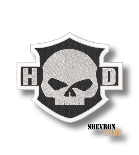 Нашивка Harley Davidson с черепом