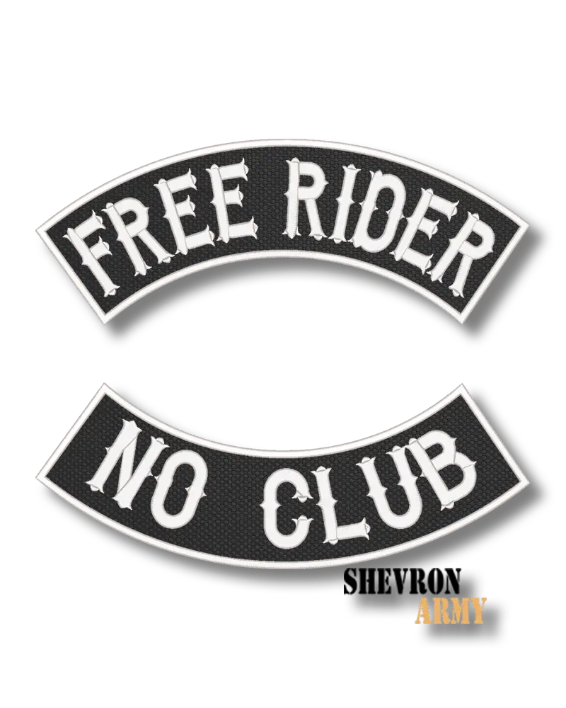 Нашивка на спину Free Rider полукруг