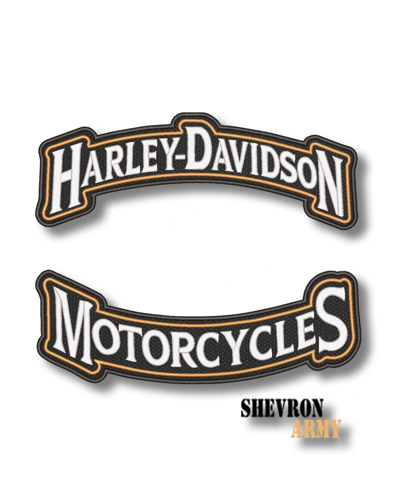 Нашивка на спину с надписями Harley Davidson