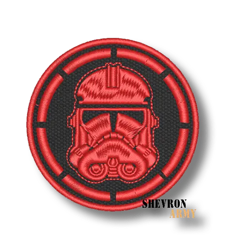 Нашивка Штурмовика Star Wars круглая на черном фоне