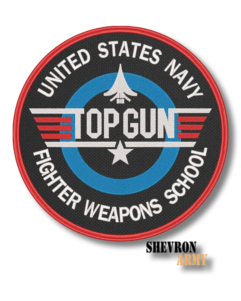 Нашивка Top Gun круглая большая