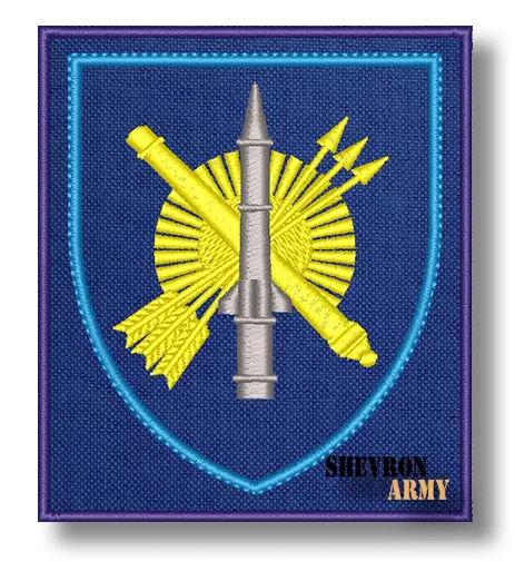 Нарукавный знак 1724 Зенитный ракетный полк на синем фоне